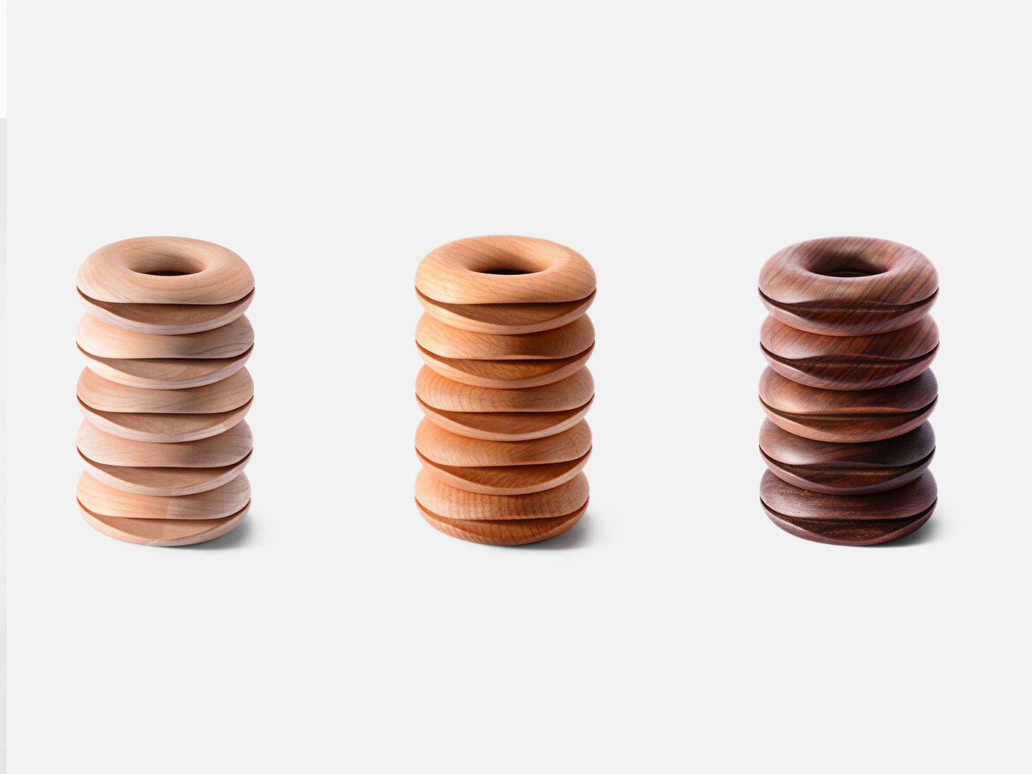 Camom Wood Donut Bag Clips